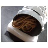 INGOFIN 4 Inch Ceramic Hanging Planter, Modern Hanging Plant Pot with Jute Rope, Succulent Bonsai Pots, Matte Grey Porcelain Flower Pots, for Indoor and Outdoor, Set of 4 (Matte Grey)