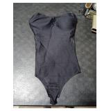 USEASY Shapewear Bodysuit Tummy Control Strapless Bra Shapewear for Women Strapless Faja Body Shaper Thong Light Shapewear Black L