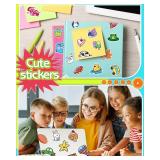 Apakkai 600 Pcs Cute Stickers for Kids, Water Bottle Stickers for Teens, Kawaii Vinyl Phone Laptop Skateboard Animal Waterproof Sticker, Bulk Aesthetic Sticker Packs for Boys Girls Teacher