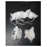 Lace Neck Ruffle Collar and Wrist Cuff Sleeves Detachable Clown Costume Accessories White for Lolita Jester Pierrot Penny