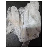 Lace Neck Ruffle Collar and Wrist Cuff Sleeves Detachable Clown Costume Accessories White for Lolita Jester Pierrot Penny