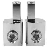 Gadpiparty 2-Pack 1/0 Gauge to 4 Gauge Amp Input Reducer - Heavy Duty Brass Car Audio Power & Ground Wire Connectors - Nickel Plated Splitter for Amplifier Installations - High Current Applications