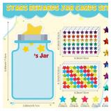 Chivertion 60 Pcs Reward Jar Cards Incentive Chart with 3888 Pcs Reward Star Stickers (66 Sheets) Positive Behavior Management Classroom Tools for Kids Students Classroom Teaching Teacher Family Using