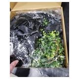 Yinkin 16 Pcs Christmas Door Cabinet Bows with Wreaths Set 10 Large Black Cabinet Bows 6 Mini Hanging Garlands Front Door Decorations Xmas Hanging Ornaments for Party Supplies