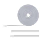 Car Trunk LED Light Strip, 4M Waterproof Atmosphere Light, White (Warm White)