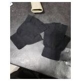 NZKNP Black Fingerless Gloves for Women Men Fingerless Gloves for Women Men Winter Warm Knitted Cold Weather Glove with Finger Holes Stocking Stuffers Teens