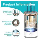 Electric Makeup Brush Cleaner - Portable Compact Design for Travel Home Use - Professional Makeup Brush Cleaning Machine - Automatic Makeup Brush Cleaner (pink)