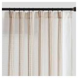 jinchan Striped Linen Blend Curtains 84 Inch Long for Living Room Tan Stripe Semi Sheer Light Filtering Modern Farmhouse Drapes for Bedroom Curtain Set 2 Panels