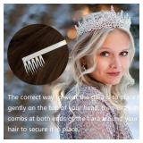 COCIDE Tiara and Crown for Women Crystal Queen Crown Rhinestone Tiara for Girl Bride Wedding Hair Accessories for Bridal Birthday Party Prom