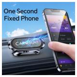 2-Pack Magnetic Phone Holder for Car Super Magnets Carmount 2.0 Magnetic phone Mount360 Rotation Universal Dashboard Cell Phone Holders for Your Car Phone Mount for Car Mount for iPhone & All Car