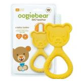oogiebear 360 Teether - Safe Teething Toys for Babies 3 Months and Older | Soft Bristle Teddy Bear Silicone Teether | Super Soft BPA-Free Silicone Teether Toy - Yellow
