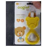 oogiebear 360 Teether - Safe Teething Toys for Babies 3 Months and Older | Soft Bristle Teddy Bear Silicone Teether | Super Soft BPA-Free Silicone Teether Toy - Yellow