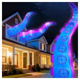 JOYIN 12ft Octopus Tentacles Halloween Inflatable Decoration Giant Halloween Inflatables Decor Blow Mold Outdoor Octopus Legs with Build-in LEDs for Outdoor Party Yard Patio Lawn Garden Decorations