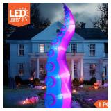 JOYIN 12ft Octopus Tentacles Halloween Inflatable Decoration Giant Halloween Inflatables Decor Blow Mold Outdoor Octopus Legs with Build-in LEDs for Outdoor Party Yard Patio Lawn Garden Decorations