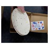 Nook Theory 4 Pack Reusable Bamboo Plates - Non-Toxic Toddler and Kids Plate, Dishwasher Safe, Not Microwavable Dinnerware (Celebration 8)