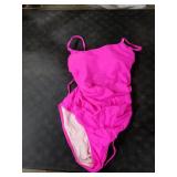 SUUKSESS Women Sexy One Piece Tummy Control Swimsuit Scoop Neck Slimming Swimwear 2025 Crisscross Backless Bathing Suit(Hot Pink,Small)