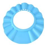 HOOYEE Safe Shampoo Shower Bathing Protection Bath Cap Soft Adjustable Visor Hat for Toddler, Baby, Kids, Children (Blue)