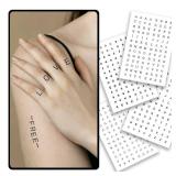 CHARLENT English Letters Semi-Permanent Tattoos for Adult - 2 Weeks Long Last Letters Fake Tattoos for Women Men Finger Neck Body/Fades Naturally/No Reflection/Waterproof,DIY Letters Stickers