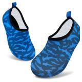 VIFUUR Kids Water Shoes Girls Boys Quick Dry Aqua Socks for Beach Swim Outdoor Sports BlueFish-30/31
