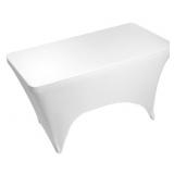 4pk Spandex Table Covers White 24x48in