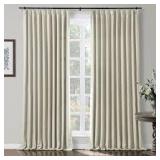 Twodrapes Pinch Pleated Memory Trained Curtains Beige