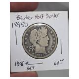 1895-D Barber silver half dollar