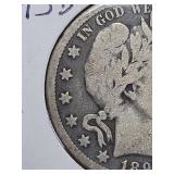 1895-D Barber silver half dollar