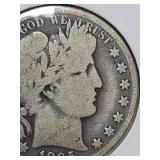 1895-D Barber silver half dollar