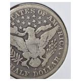 1895-D Barber silver half dollar