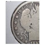 1897 Barber silver half dollar