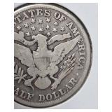 1897 Barber silver half dollar