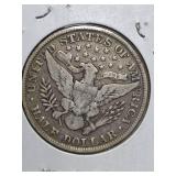 1899 Barber silver half dollar