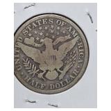 1907 Barber silver half dollar