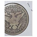 1907 Barber silver half dollar