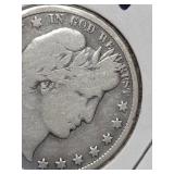 1907-D Barber silver half dollar