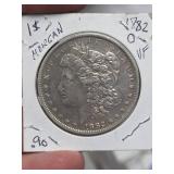 1882-O Morgan silver dollar