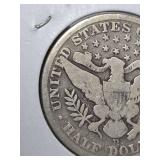 1908-D Barber silver half dollar