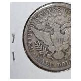 1908-O Barber silver half dollar