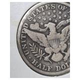 1912-S Barber silver half dollar