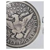 1912-S Barber silver half dollar