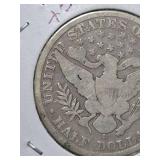 1907 Barber silver half dollar