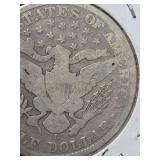 1907 Barber silver half dollar