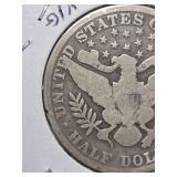 1907 Barber silver half dollar