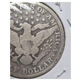 1907 Barber silver half dollar