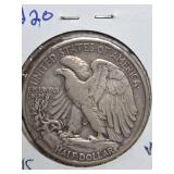 1933-S very fine Walking Liberty silver half dollar