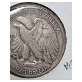1933-S very fine Walking Liberty silver half dollar