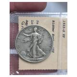 1933-S very fine Walking Liberty Silver half dollar