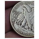 1933-S very fine Walking Liberty Silver half dollar