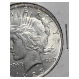 1923-P MS63 Peace silver dollar
