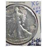 1940-S Walking Liberty silver half dollar